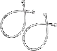 Vista 7 de METALLIXITY Conector de línea de suministro de grifo (19.685 in/20 pulgadas), conector de manguera de suministro de agua 304 hembra G1/2 macho G1/2