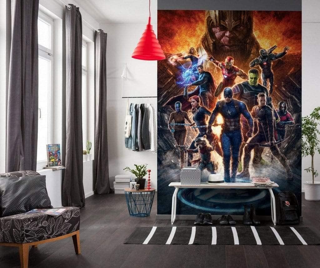 Komar Marvel IADX4-073 Non-Woven Photo Wallpaper Avengers vs Thanos 200 x 280 cm (W x H)