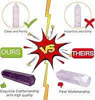 Vista 8 de Obelisco de varita de cristal de cuarzo transparente de 4 pulgadas Terapia de meditación de chakras Reiki de 6 facetas pulidas, 1 unidad