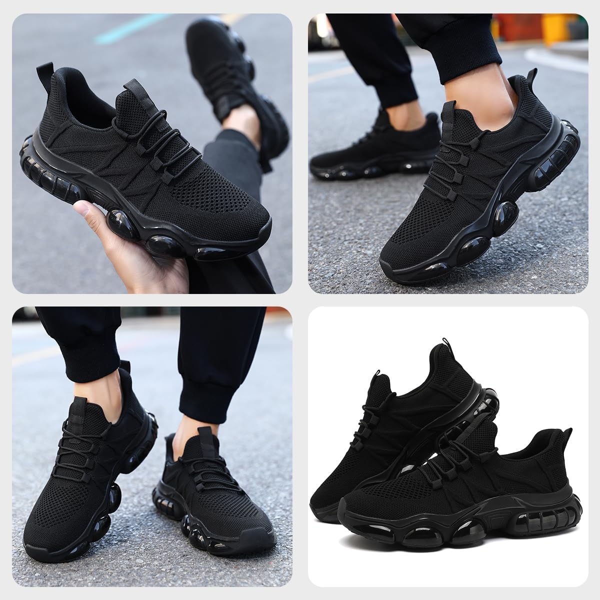 Men's Walking Running Shoes Sneakers Athletic Non Slip On Sports Tennis Fitness Shoes Casual Workout Lightweight Breathable Trainers Gym Fashion Mesh Soft Comfortable Shoe