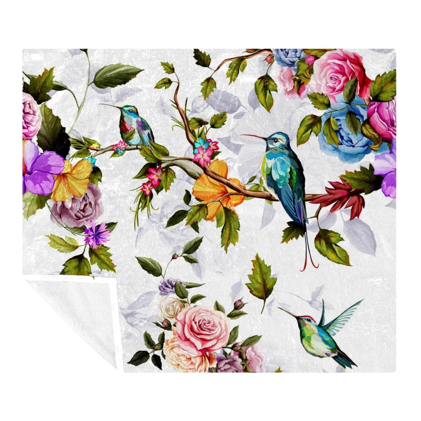 Couverture douce colibri : un cocon de tendresse rose pour vos proches