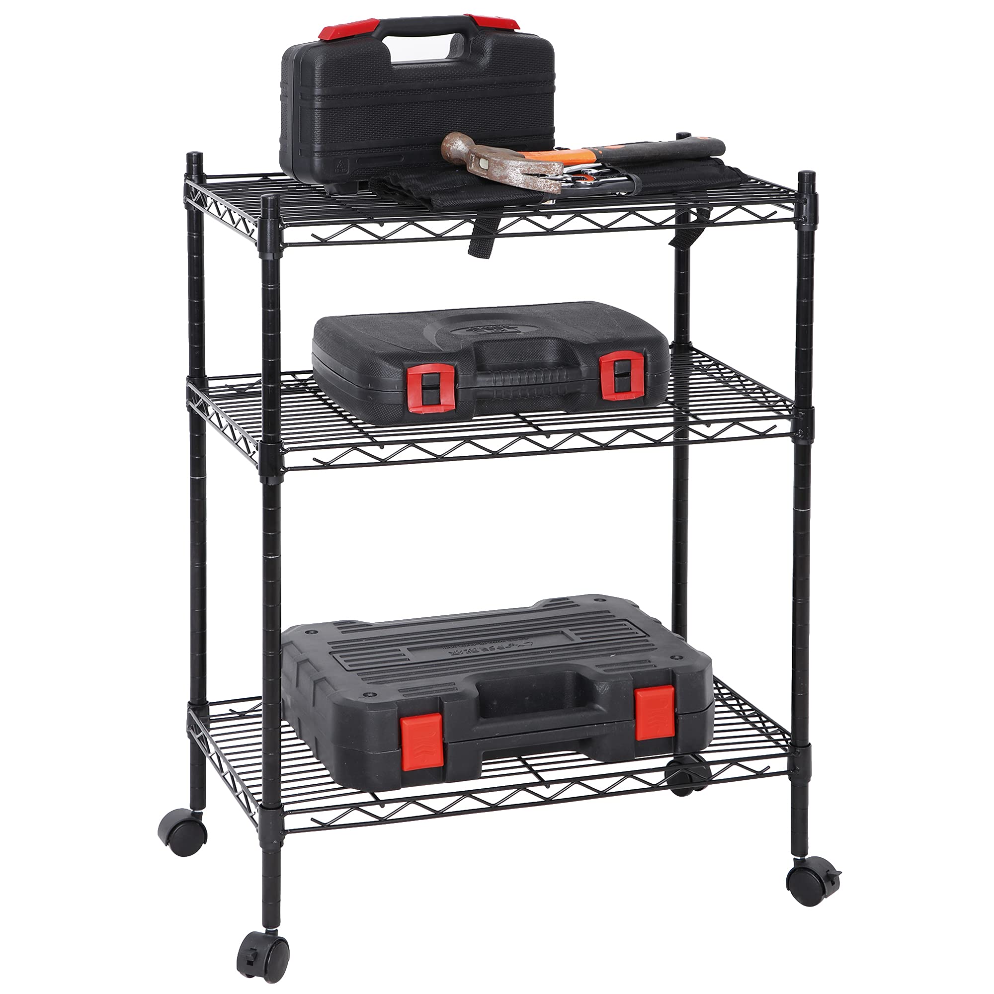 SUPER DEAL 3Shelf Adjustable Heavy Duty Storage Wire Shelving Unit
