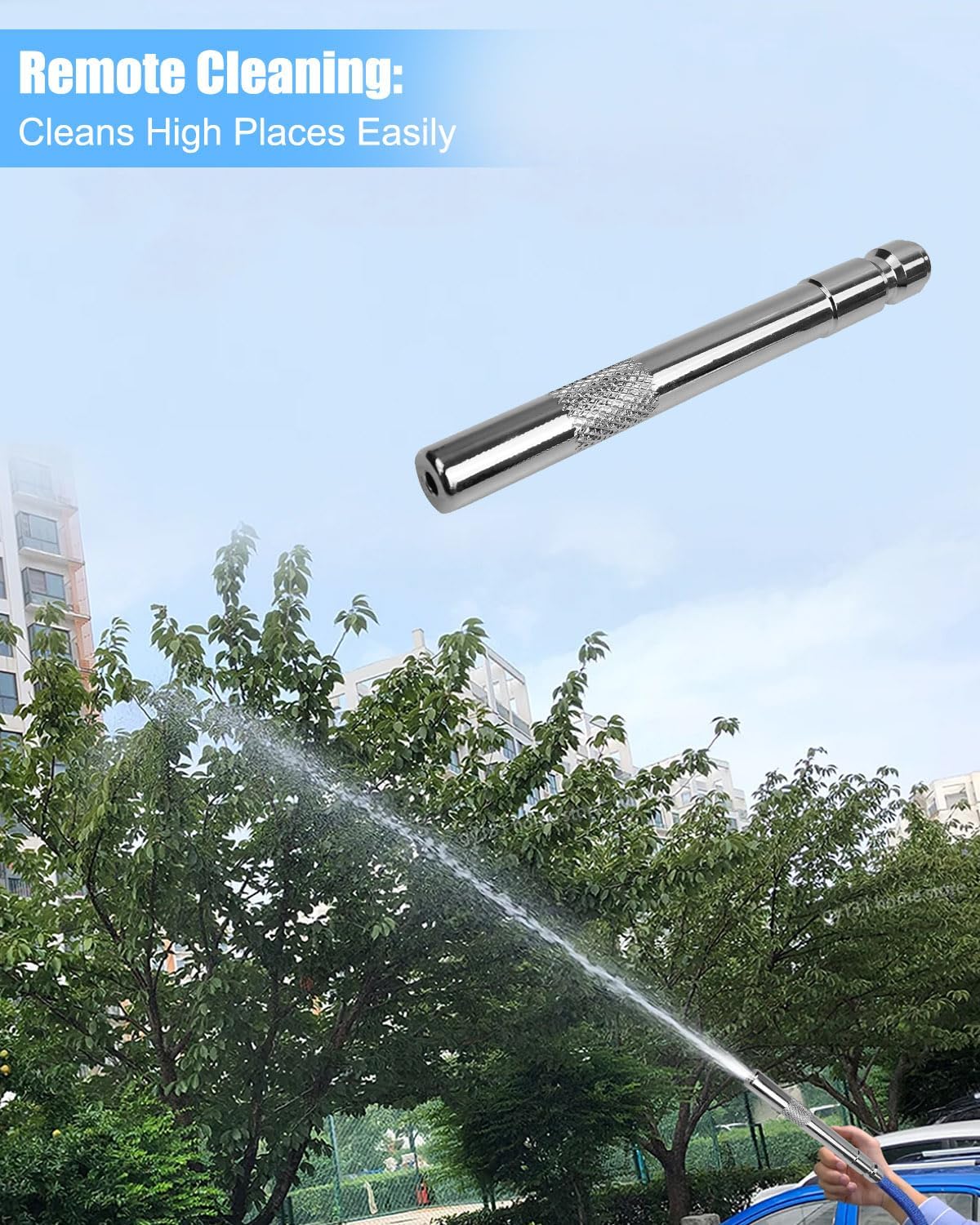 Pressure Washer Long Range Chemical Nozzle Pressure Washing Shooter Tip Power Washer, 2000-6000 PSI Pressure Washing, 50 FT, 1/4’’ Quick Connect, Hot & Cold Water High-Pressure Cleaning Tools