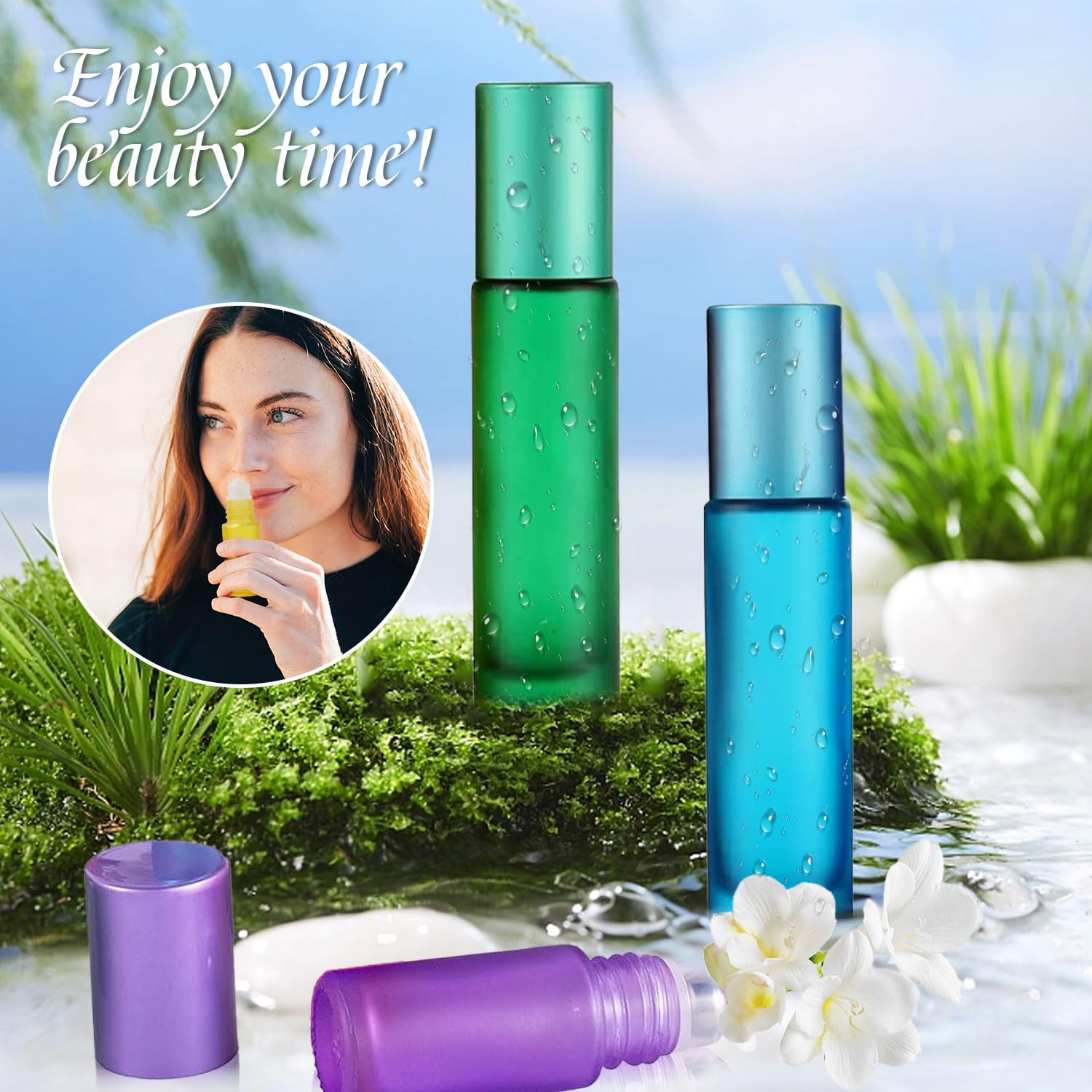 8 Boccette Roll-on Per Oli Essenziali - Vetro 5ml E 10ml - Foto 2