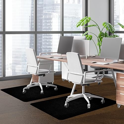 Vista 13 de SHAREWIN Tapete para silla de oficina para suelo de madera o azulejos, tapete para silla de juegos de computadora de 55 x 35 pulgadas, tapete
