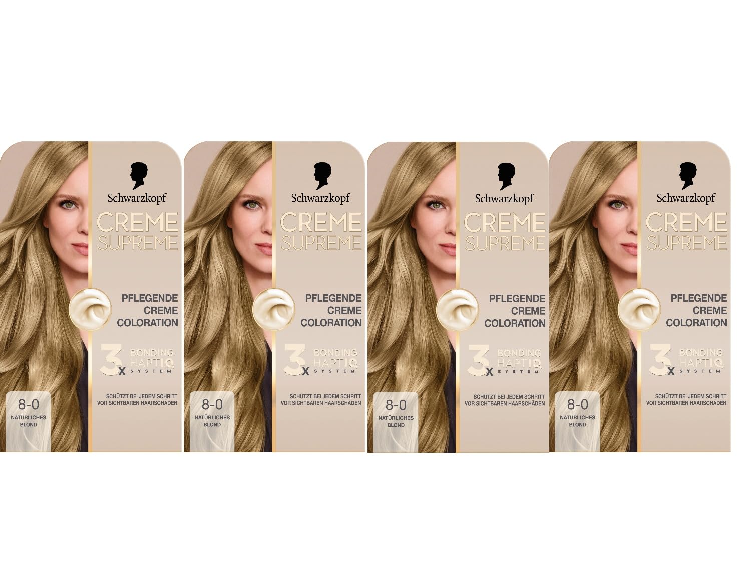 Schwarzkopf Creme Supreme Coloration 9-16 Helles Kühles Blond (4x182 ml), dauerhafte Haarfarbe mit Serum und Haar-Maske schützt vor sichtbaren Haarschäden, für 100% Grauabdeckung