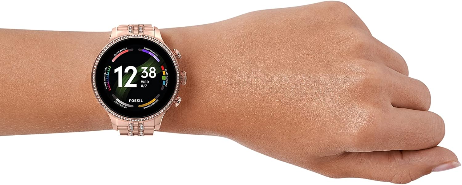 Fossil Smartwatch Gen 6 Connected da Donna con Wear OS by Google, Frequenza Cardiaca, Notifiche per Smartphone e NFC Fossil Smartwatch Gen 6 Connected da Donna con Wear OS by Google, Frequenza Cardiaca, Notifiche per Smartphone e NFC