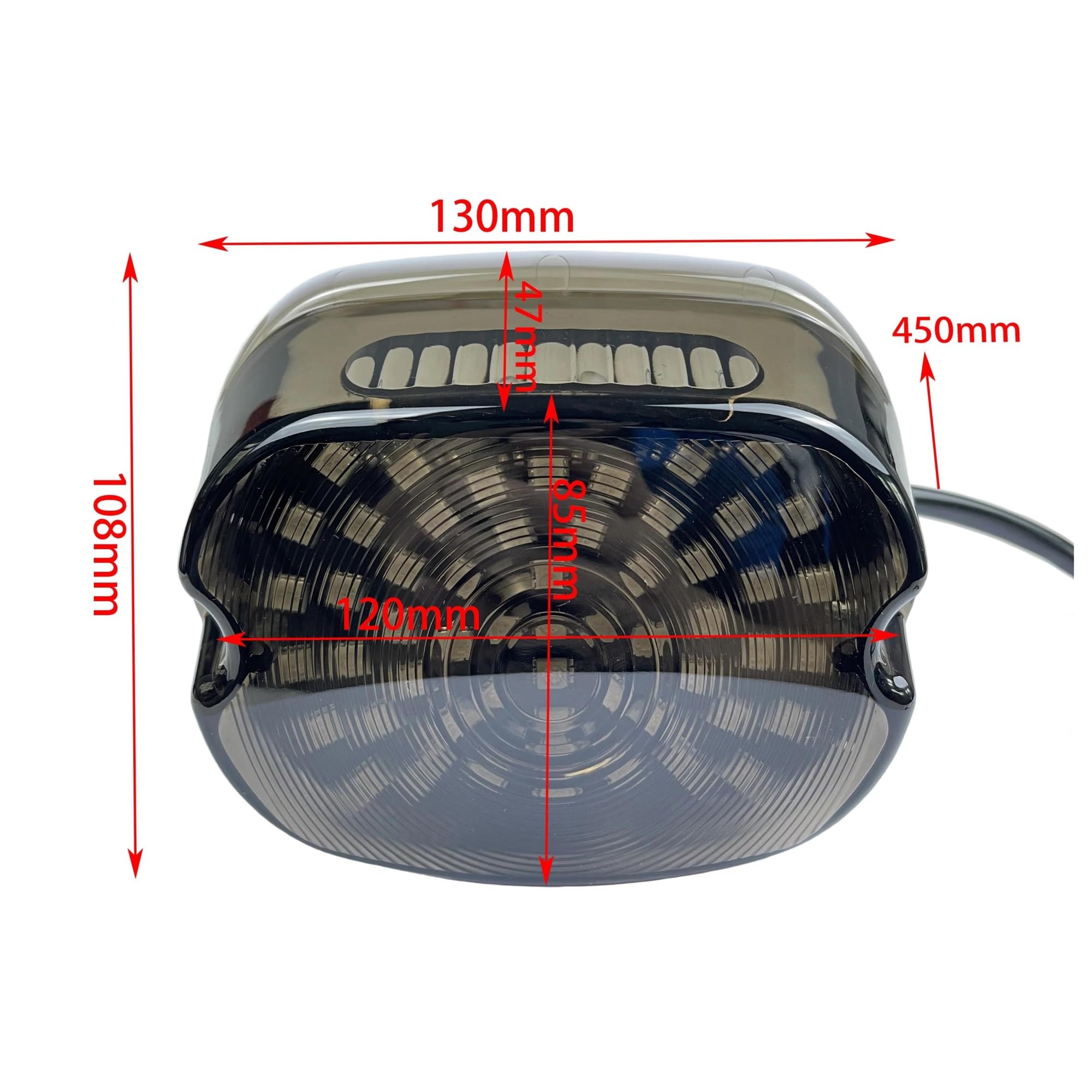luce posteriore freno stop Fanale posteriore a LED per moto, stop, freno, per Harley, per Dyna, per Electra Glide(Red)