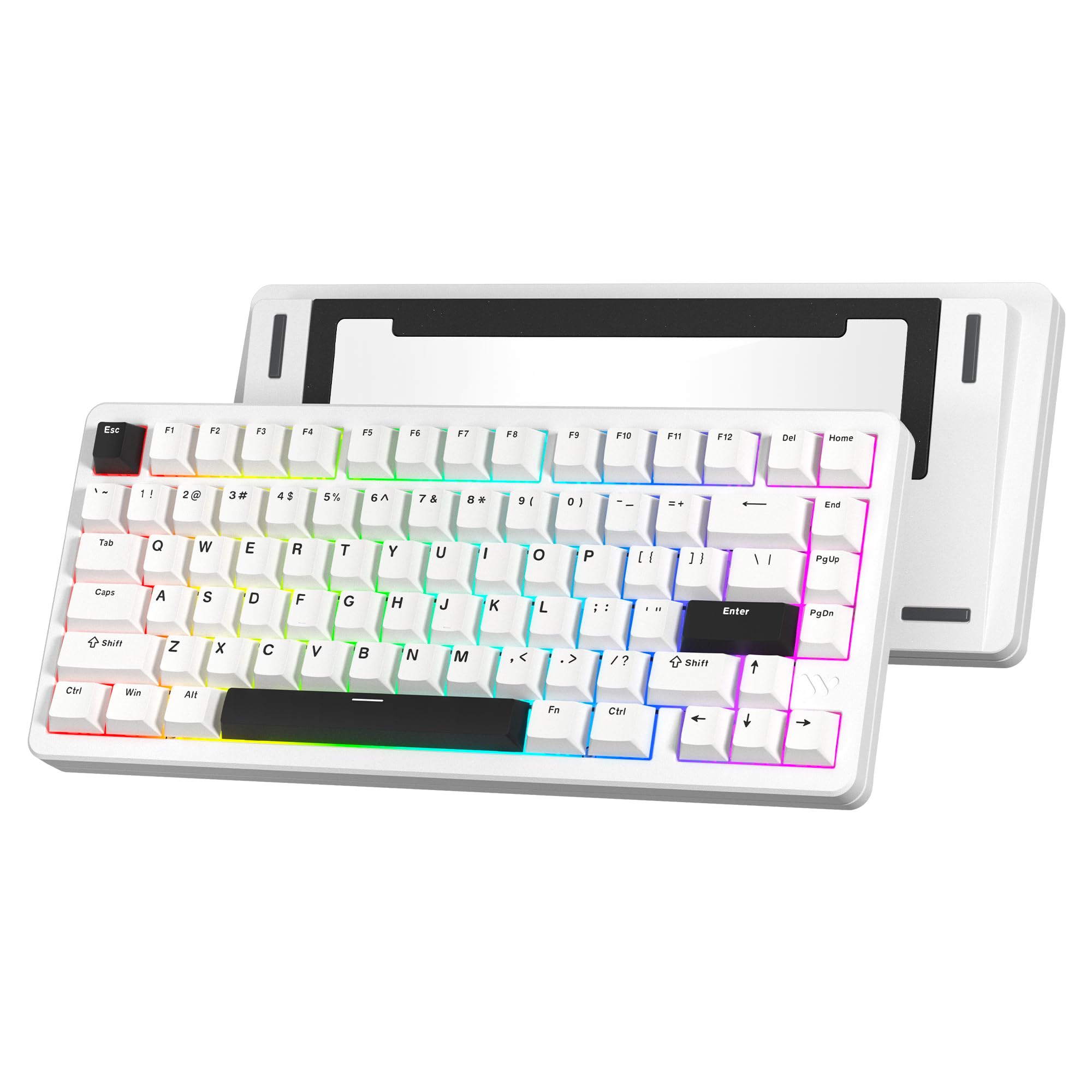 WOMER SK75　キーボード ホワイト Amazon | Womier SK75 ゲーミングキーボード アルミ合金 75%無線