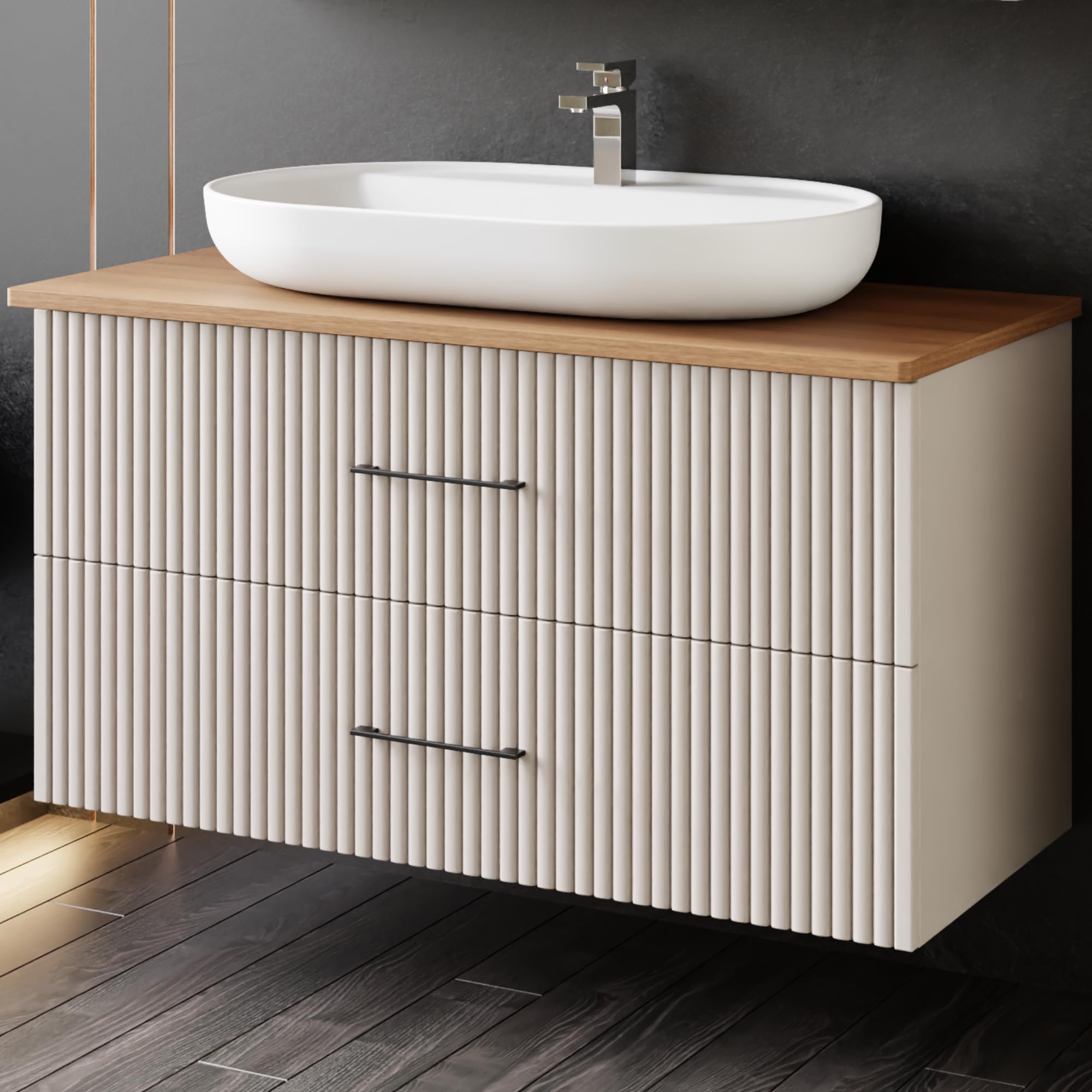 Karen Waschtisch-Set Liana – Waschtisch mit Unterschrank, Komplett-Set