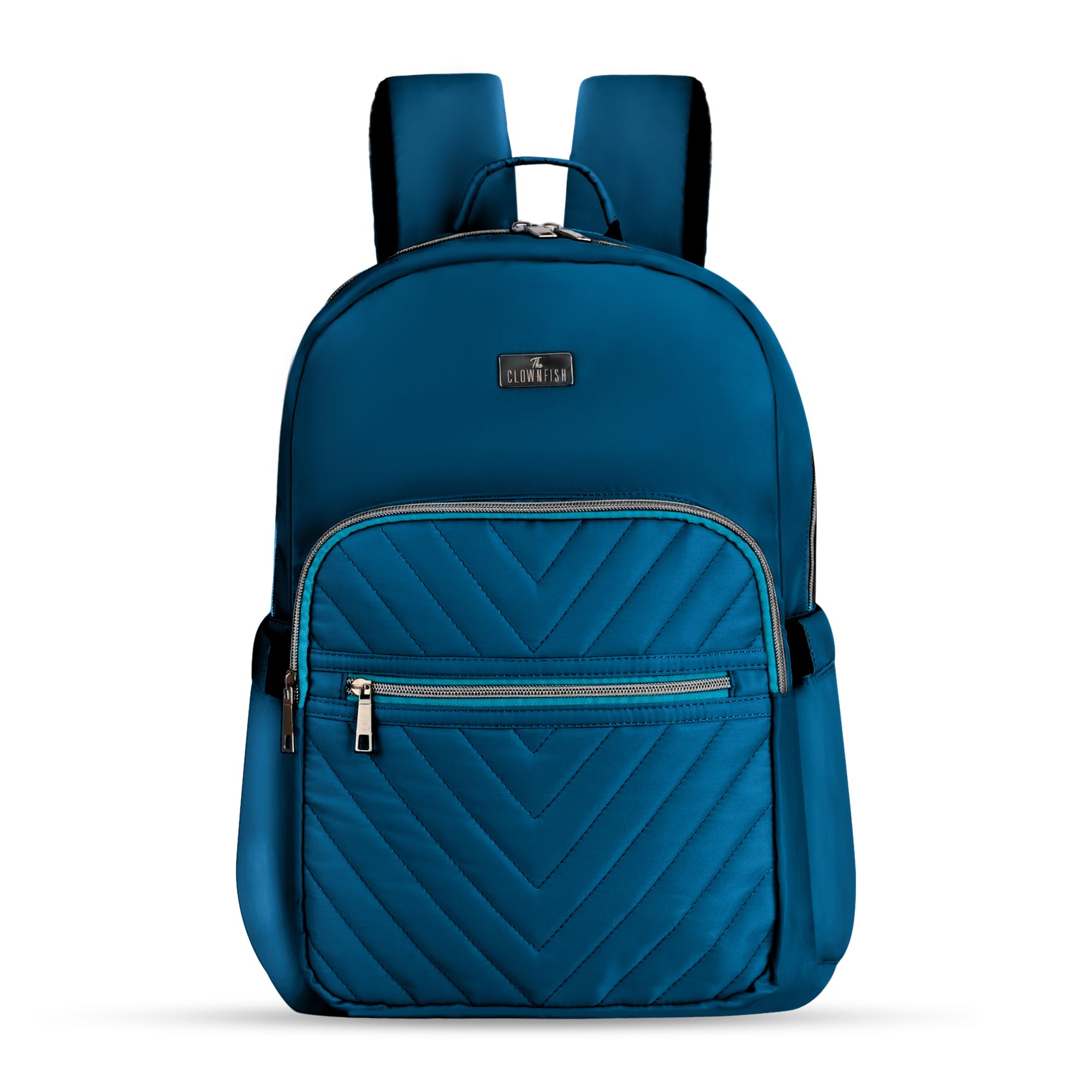 the clownfish Women's Laptop Backpack for Office, College, Travel | Polyester Material | Fits 15.6 Inch Laptop | Ethereal Collection - Black colour-picture-41
