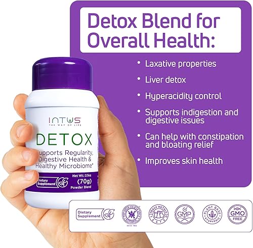 Miniatura 3 de Intus Detox  Limpieza de colon y desintoxicación hepática para la salud digestiva  Suplemento de hierbas ayurvédicas para apoyar la salud