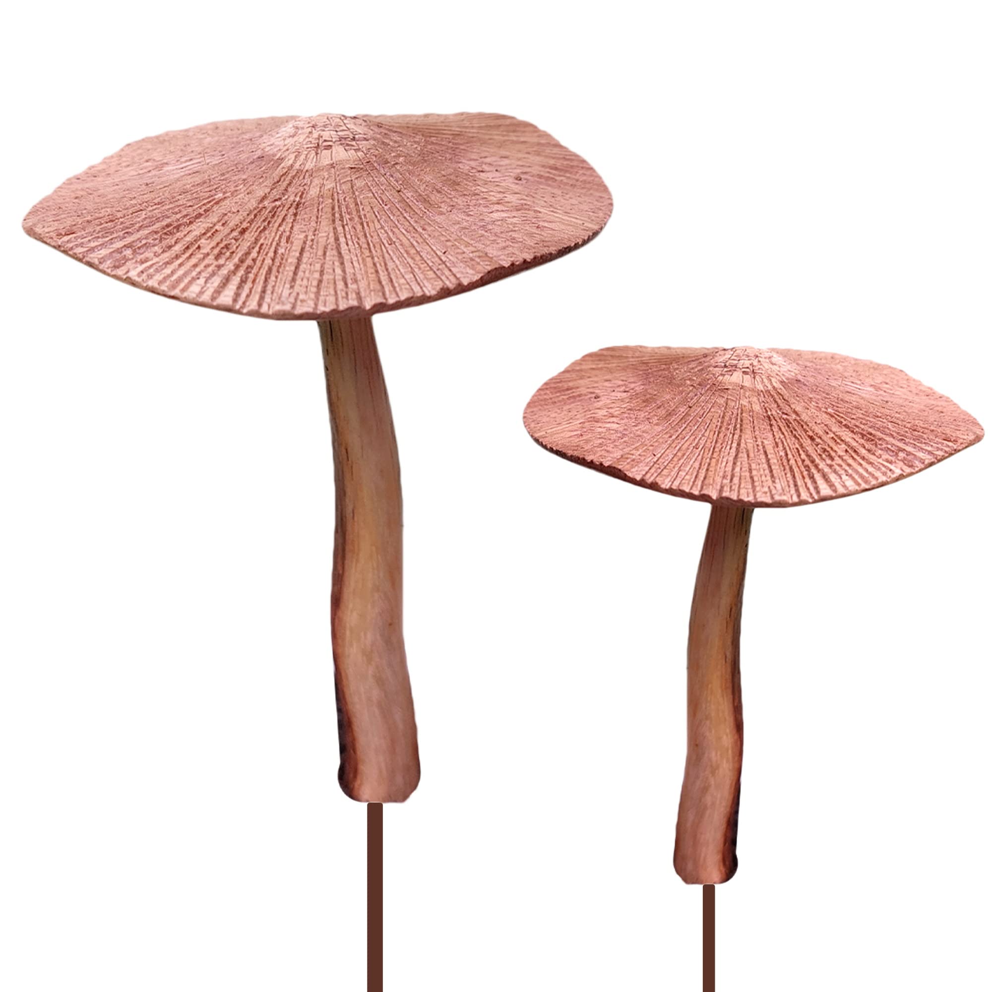 ART-CRAFT 2 Parasol Gartenstecker Deko Pilze aus Holz von Ha