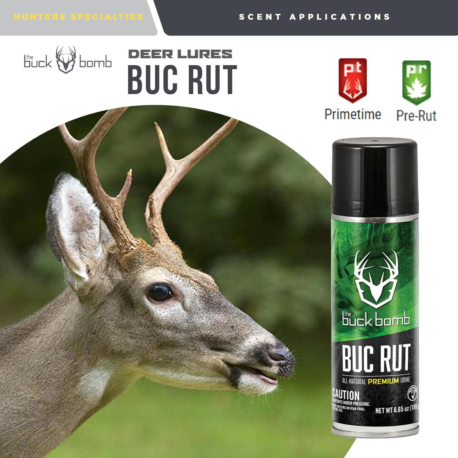 Hunters Specialties Buck Bomb Natural BUC Rut Aerosol Scent | Deer Buck Lure Hunting Primetime Pre-Rut Scent Attractant for Hunting, 6.65 Oz (189 g.) - Image 2