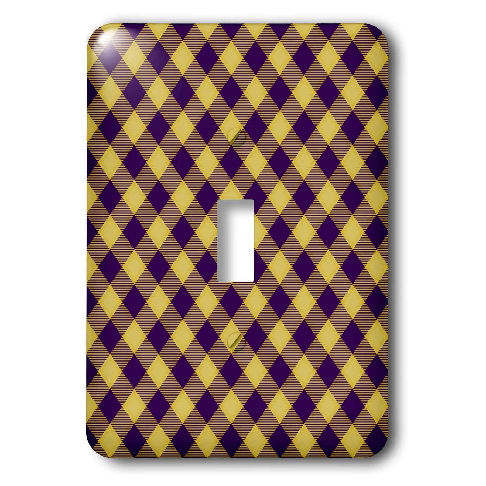 Interruptor de palanca dorado para renovar interruptores antiguos con diseño tartán