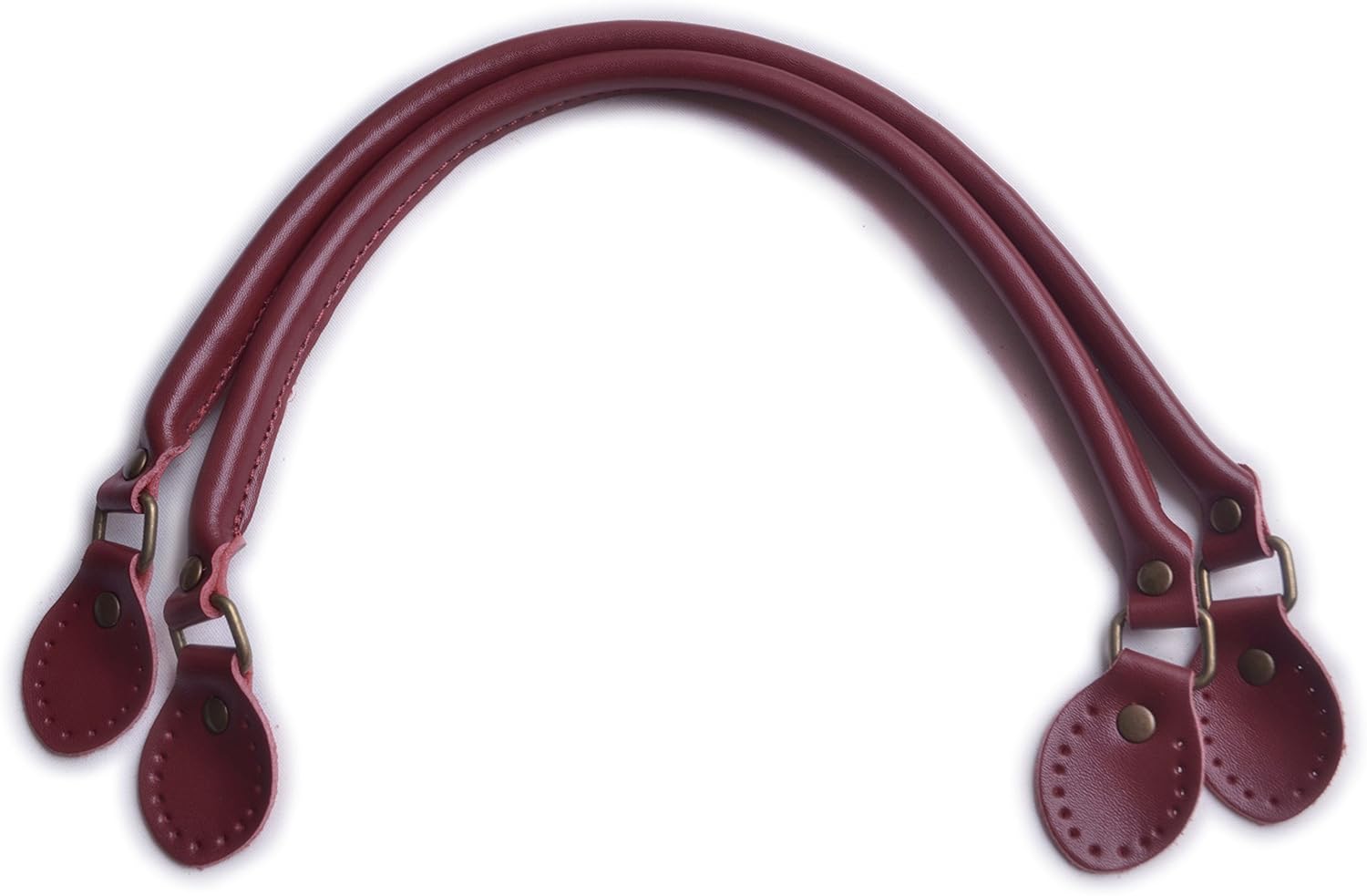 Wento Pair 19 Inches Purses Straps, Cowhide Leather Purse Handles, Genuine Leather Handles, Cowhide Leather Purses Straps, Soft Cow Leather Straps, Purse Making Supplies (Camel Brown)