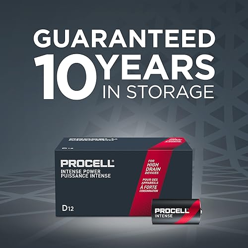 Miniatura 5 de PROCELL Intense D Cell - Pilas alcalinas de alto rendimiento (paquete de 72), 10 años de vida útil, paquete de valor a granel para dispositivos
