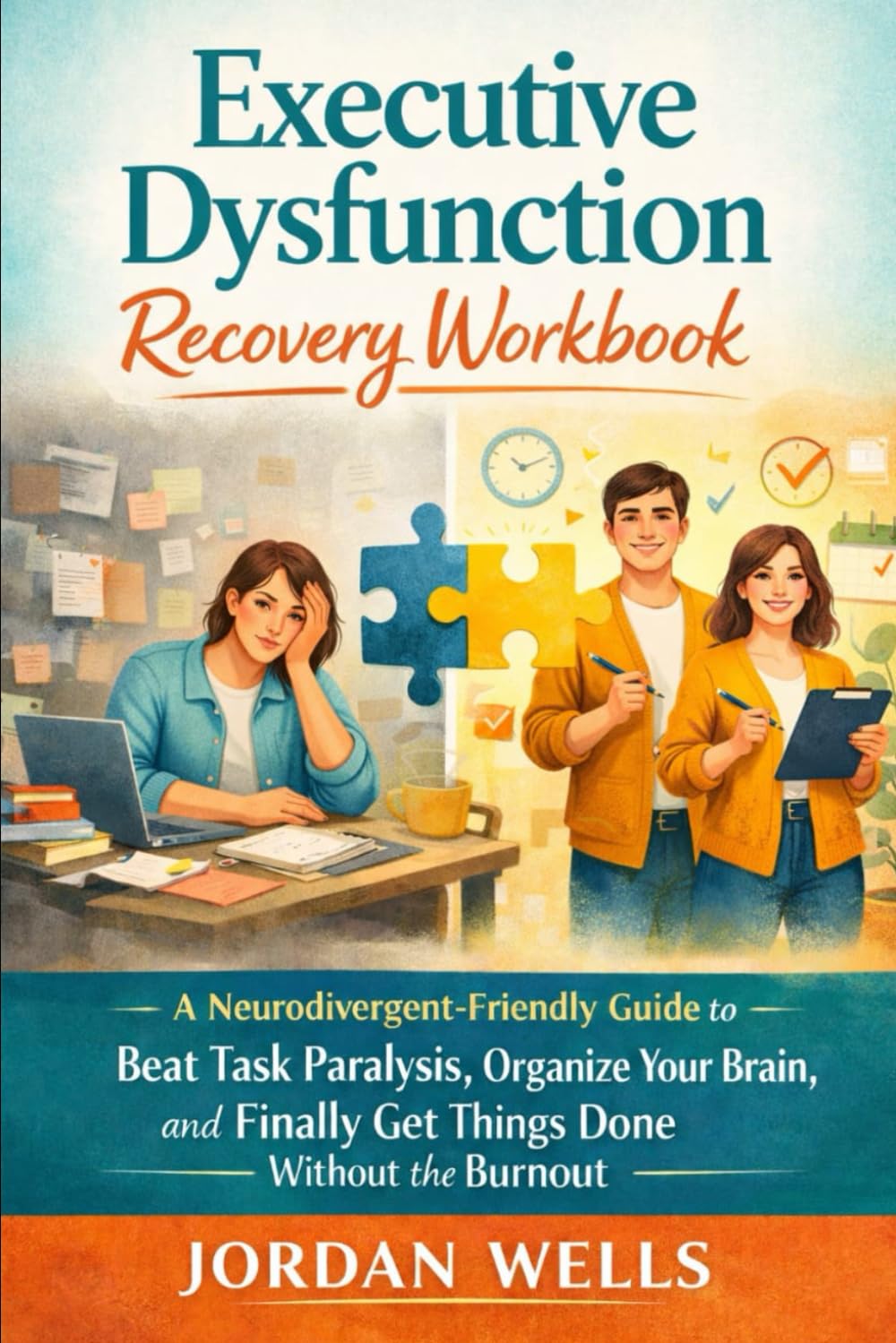 Executive Dysfunction Recovery Workbook: A Neurodivergent-Friendly Guide to Beat Task Paralysis, Organize Your Brain, and Finally Get Things Done Without the Burnout