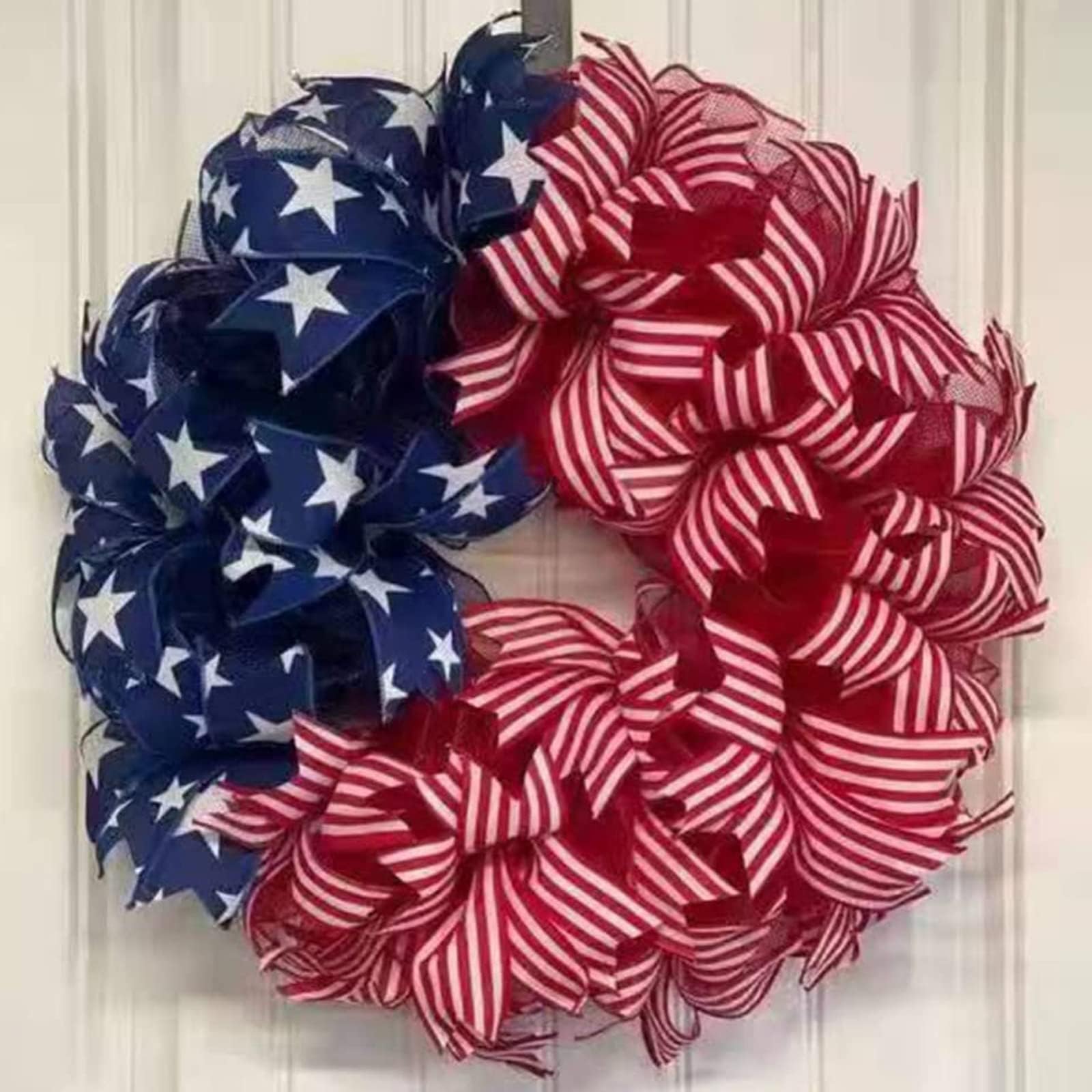 19.7'' Independence Day Wreath for Front Door, Patriotic