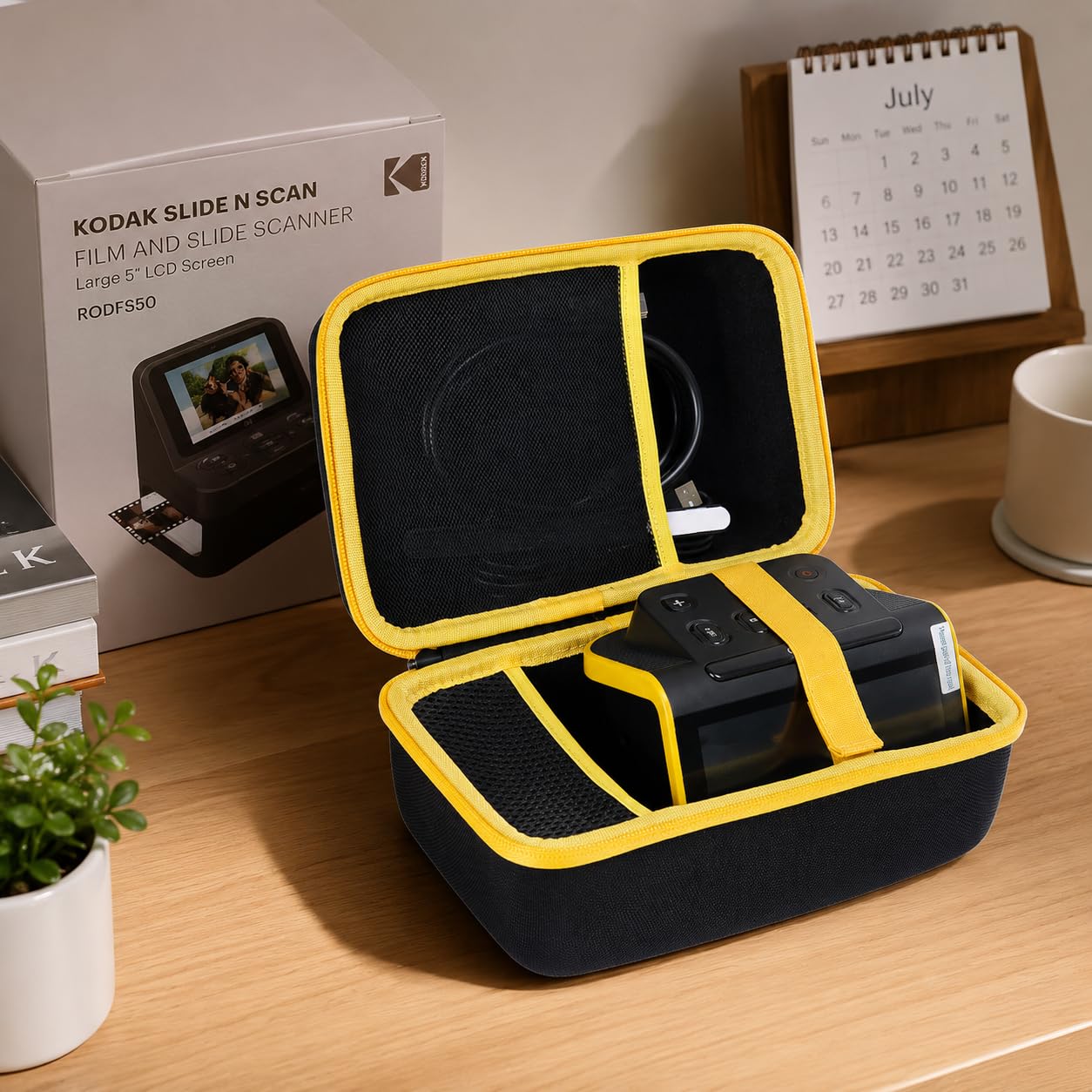 Khanka Estuche para Kodak Slide N SCAN con Gran Pantalla LCD de 5 Pulgadas RODFS50,Bolsa de Transporte con Bolsillo para Accesorios del Escáner de Diapositivas Kodak, Solo Funda