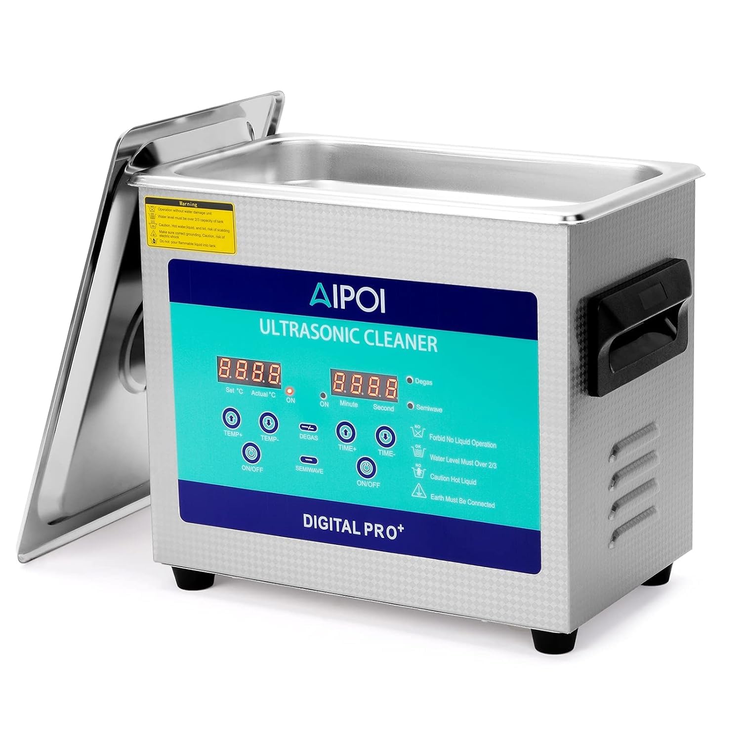 Ultraschallreinigungsgerät 3.2L Edelstahl Ultraschallreiniger mit Heizung, 120W Ultraschallbad zum Reinigen von Schmuck, Brillen, Uhrenketten, Dentalwerkzeugen, Metallteilen, Vergasern usw