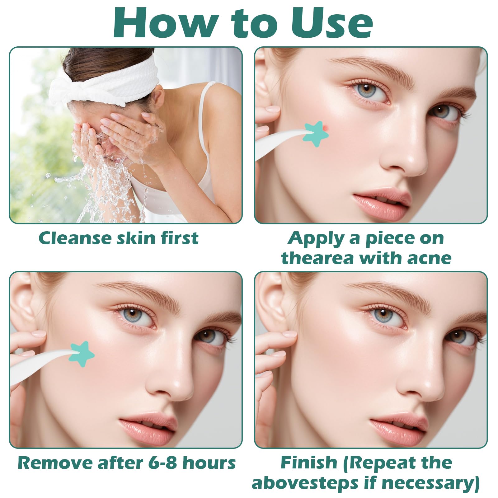 400 Pezzi Cerotti Brufoli, Pimple Patch Brufoli, Stelline Invisibili Idrocolloide Acne Pimple, 2-In-1 Cerotti Per Brufoli Viso con 10 Tamponi Imbevuti di Alcol e Pinzette