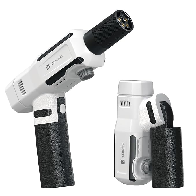 Portronics Torque X Cordless Pressure Washer Gun with 5-in-1 Rotating Nozzle, 1.5MPa Water Pressure, High Speed Motor, Dual 4000mAh Batteries, Type-C Rechargeable, Portable Car & Bike Washer
