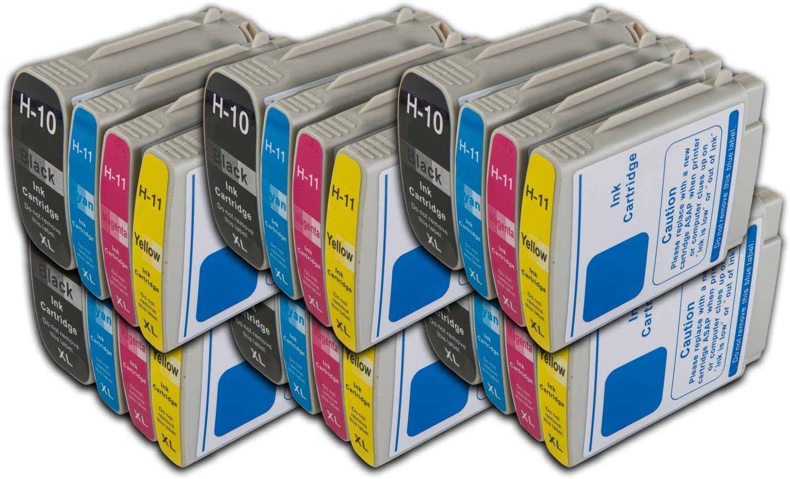The Ink Squid 6 Sets of HP 10/11 (24 Cartridges) Non-oem Compatible Ink Cartridges (C4844AE/C4836AE/C4837AE/C4838AE) for the HP Designjet 110 Plus Printer