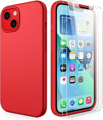 Miniatura 1 de CellEver Funda de silicona ultra duradera para iPhone 13 Mini con 2 protectores de pantalla de vidrio, protección de cuerpo completo, funda