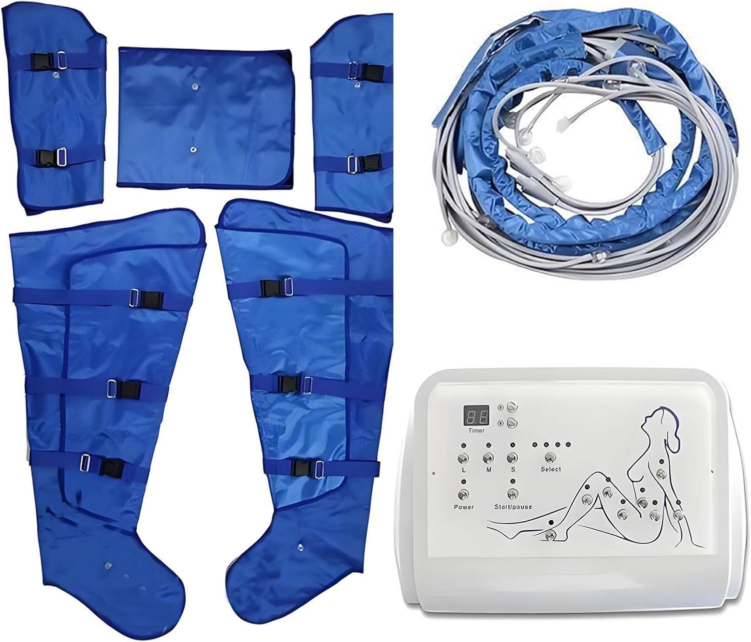 Masajeador Compresión Aire Presoterapia para Hogar, 4 Programas,3 Niveles Intensidad, | 16airbag,Masaje Secuencials,Masaje Piernas/Brazo/Abdomen