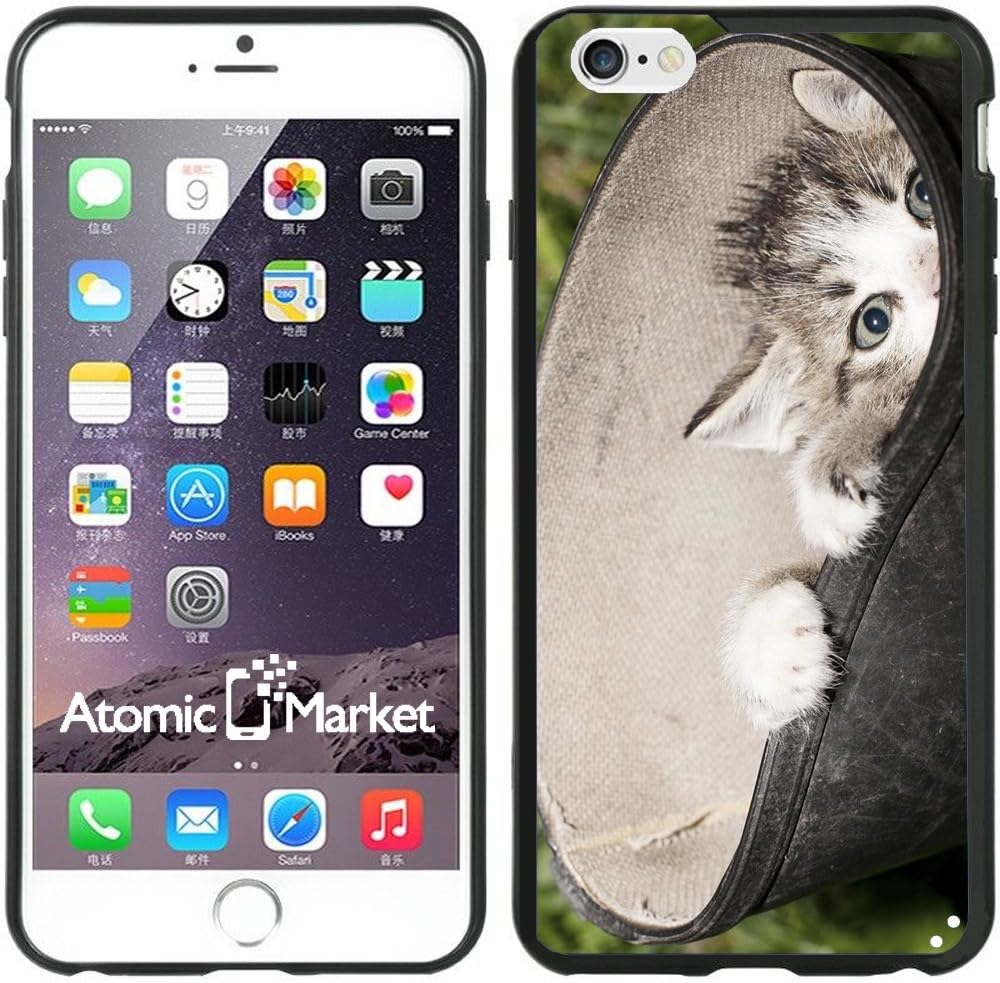 Curious Kitten Peek A Boo Case/Cover For Iphone 6 Plus 6S Plus 5.5 Inch by Atomic Market