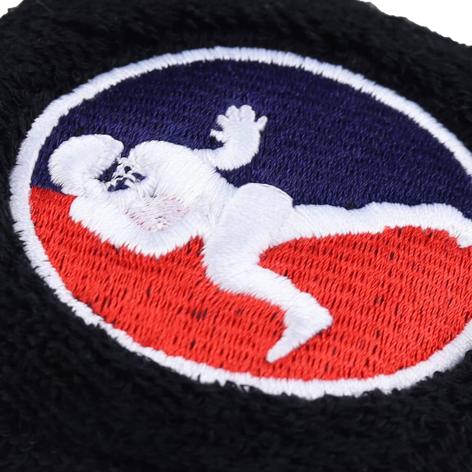 Football opaska przeciwpotowa Exclusive NFL haft opaska przeciwpotowa z haftem i absorbującą frotte, na nadgarstek, czarna opaska fitness na nadgarstek, prezent sportowy, opaska przeciwpotowa
