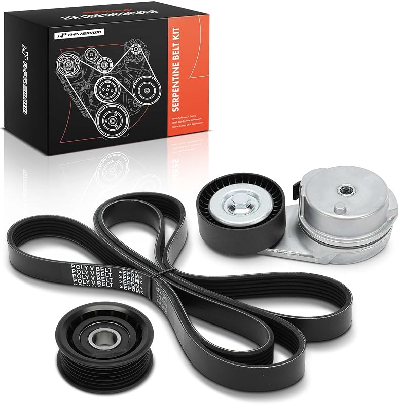 Kit de correia serpentina A-Premium com tensionador e polia guia para Chrysler 300 e Dodge – 3 peças