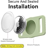 Vista 2 de Soporte para collar de perro para Airtag 2 unidades, soporte impermeable para Apple AirTag, funda de silicona para collares de perro