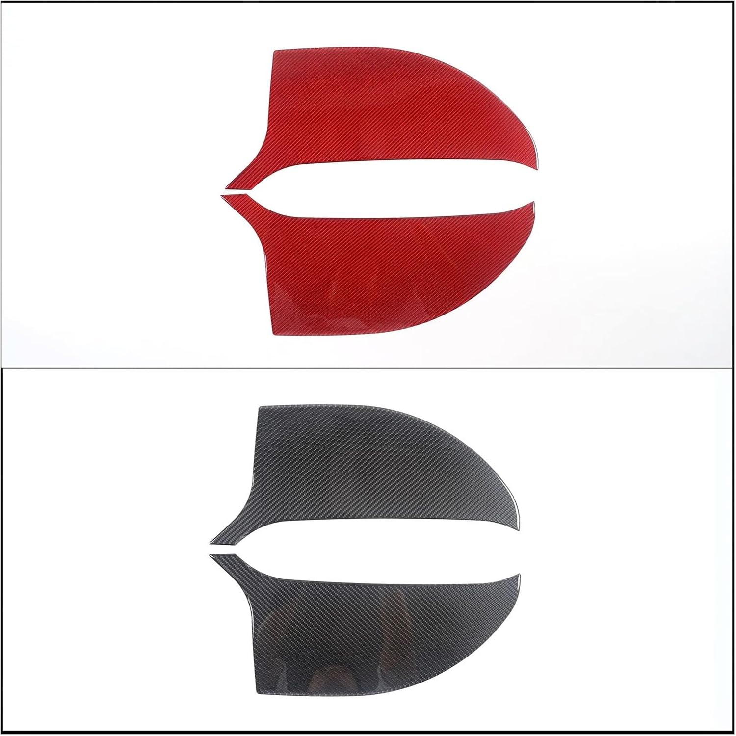 Compatible With 2016-2023 Nissan Titan Soft Carbon Fiber Car Styling Rear Door Kick Panel Sticker Car Interior Protection Accessories(Carbon fiber red)