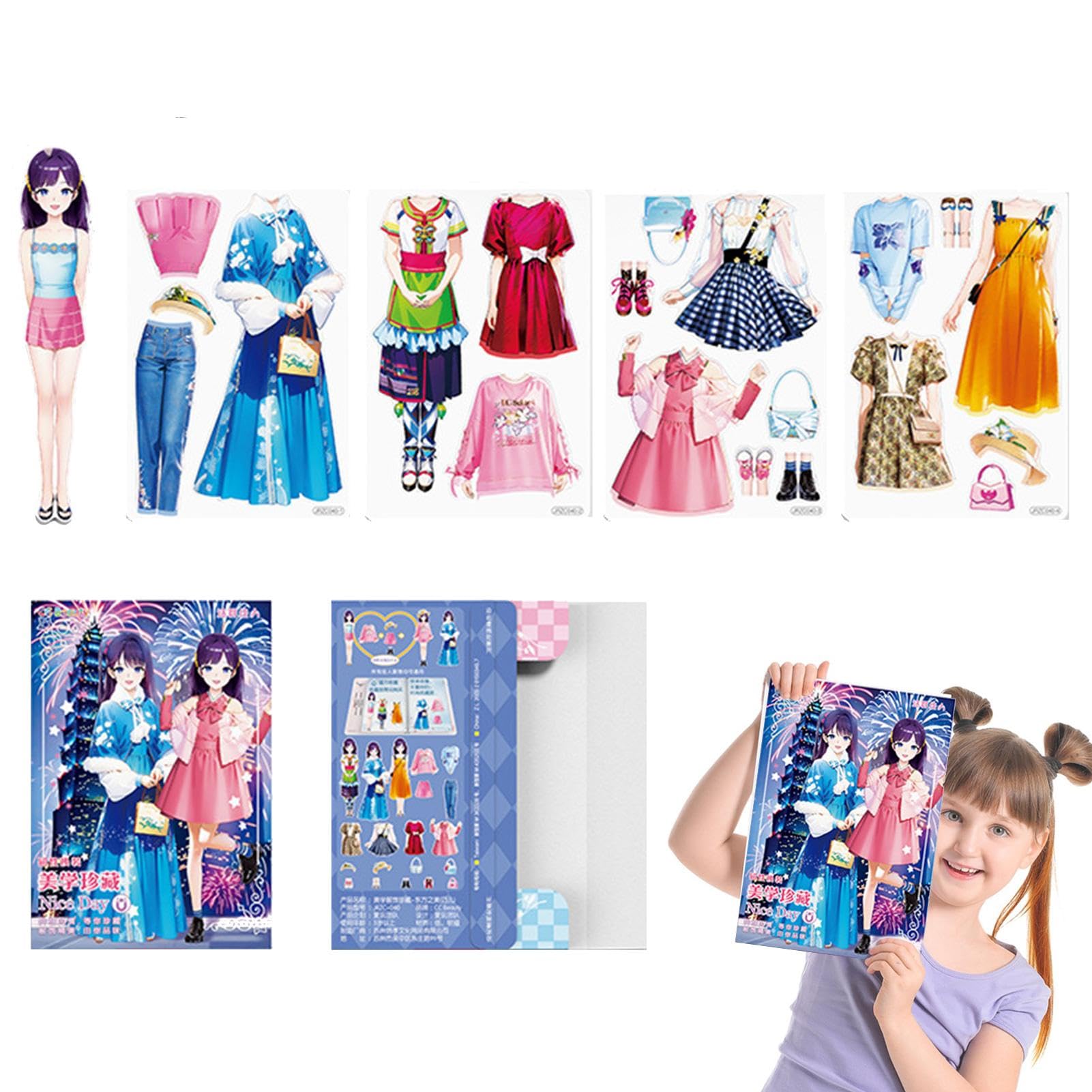 Zankie Muñecas Magnéticas De Vestir De Moda -Muñecas De Papel Magnéticas | Muñeca De Papel Magnética para Vestir Princesas | Libro De Vestir Muñecas De Papel Reutilizable para Niños De 3 A 12 Años