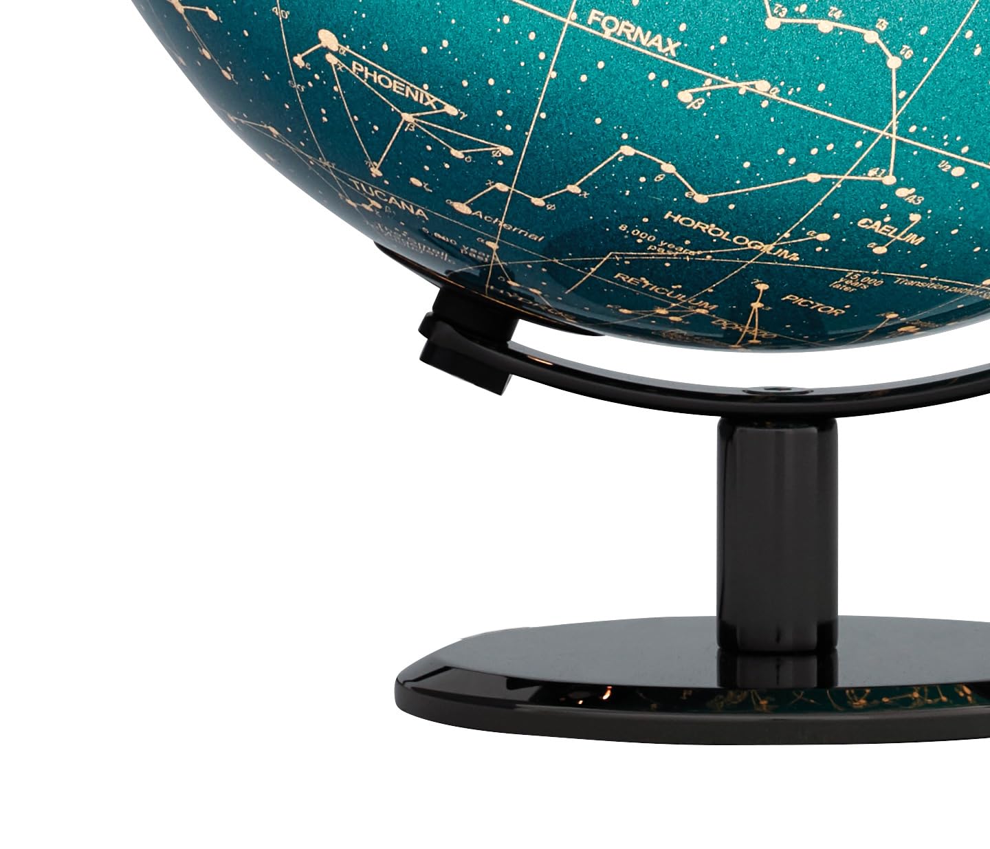TROIKA Globus beleuchtet Ø 25 cm TERRA LIGHT Licht LED Globus blaue Sternkarte & Sternzeichen, verchromter Metallfuß, weicher Filzboden bewegliche Achse - im hübschen Karton ideal zum Verschenken