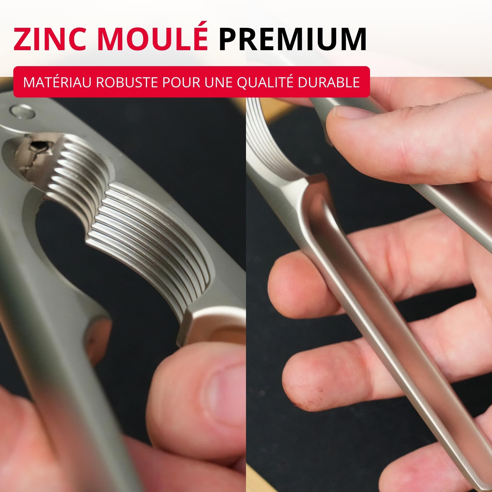 Westmark Casse-Noix, Monopol Edition, Avec Mécanisme à Ressort, Longueur: 18,1 cm, Zinc Moulé sous Pression, Effet Satiné, Prezioso, Argenté, 16753360