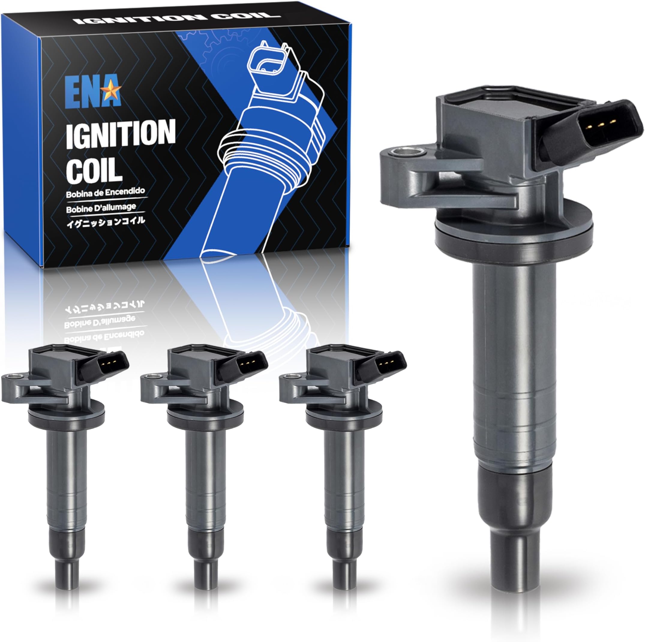 Set of 4 Ignition Coil Pack 1.8L V4 Compatible with Chevrolet Chevy Pontiac Toyota Prizm Vibe Celica Corolla Matrix MR2 Spyder 2000 2001 2002 2003 2004 2005 2006 2007 2008 for UF247 UF315 702526