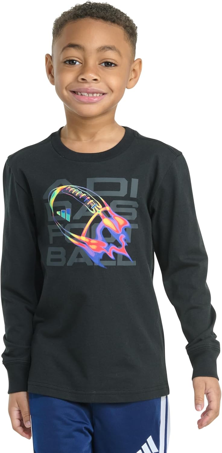 adidas Boys' Long Sleeve Sport Graphic Tee