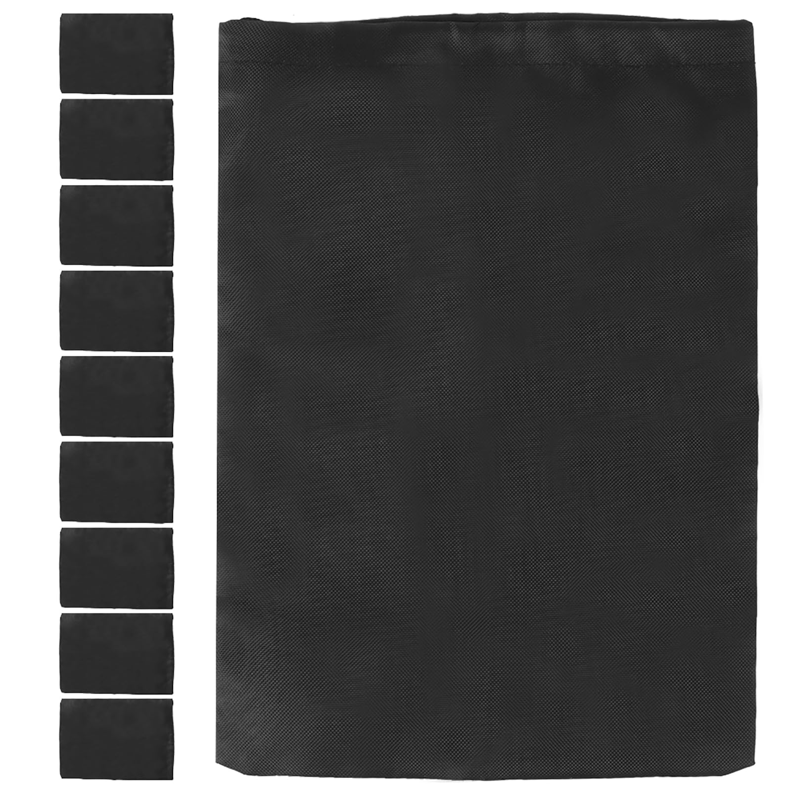 Yctze Bolsa de Cordón Impermeable Pequeña Bolsa de Transporte con Cordón Negro Bolsa de Poliéster Almacenamiento de Cuerda para Saltar Impermeable para Gimnasio Fitness Entrenamiento
