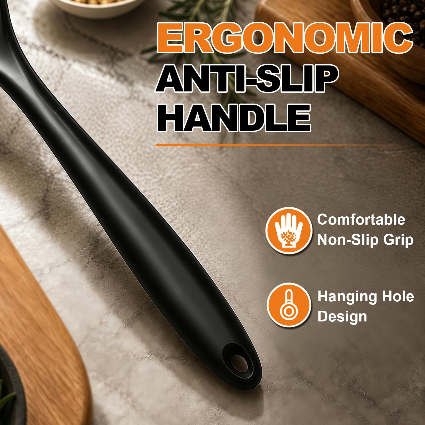 Set di 25 utensili da cucina in silicone con supporto, utensili da cucina antiaderenti, resistenti al calore, set di spatole in silicone senza BPA, con spatola, cucchiaio e mestolo
