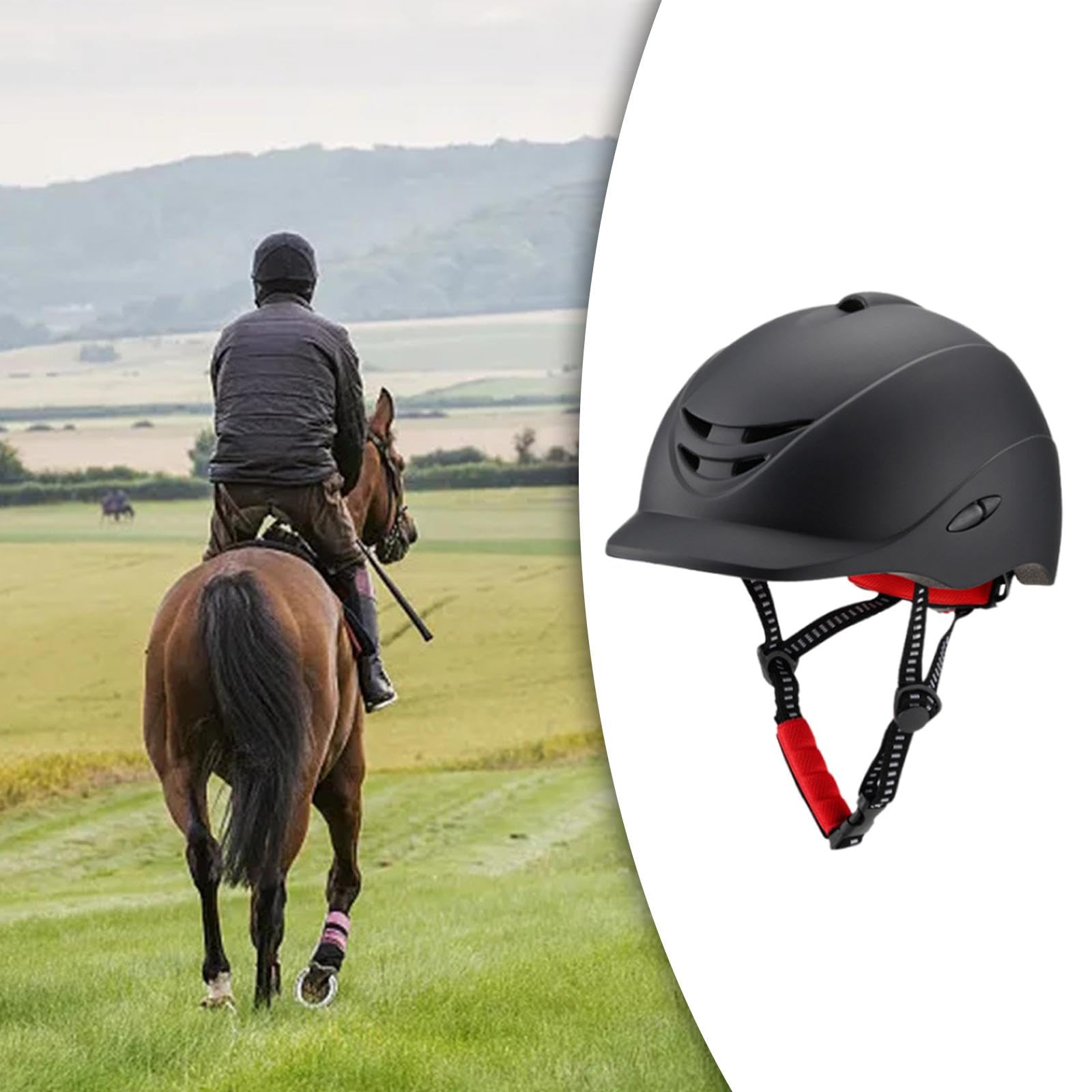 Casque équestre Starter Visière Amovible Respirant Compact Portable Hommes Femmes