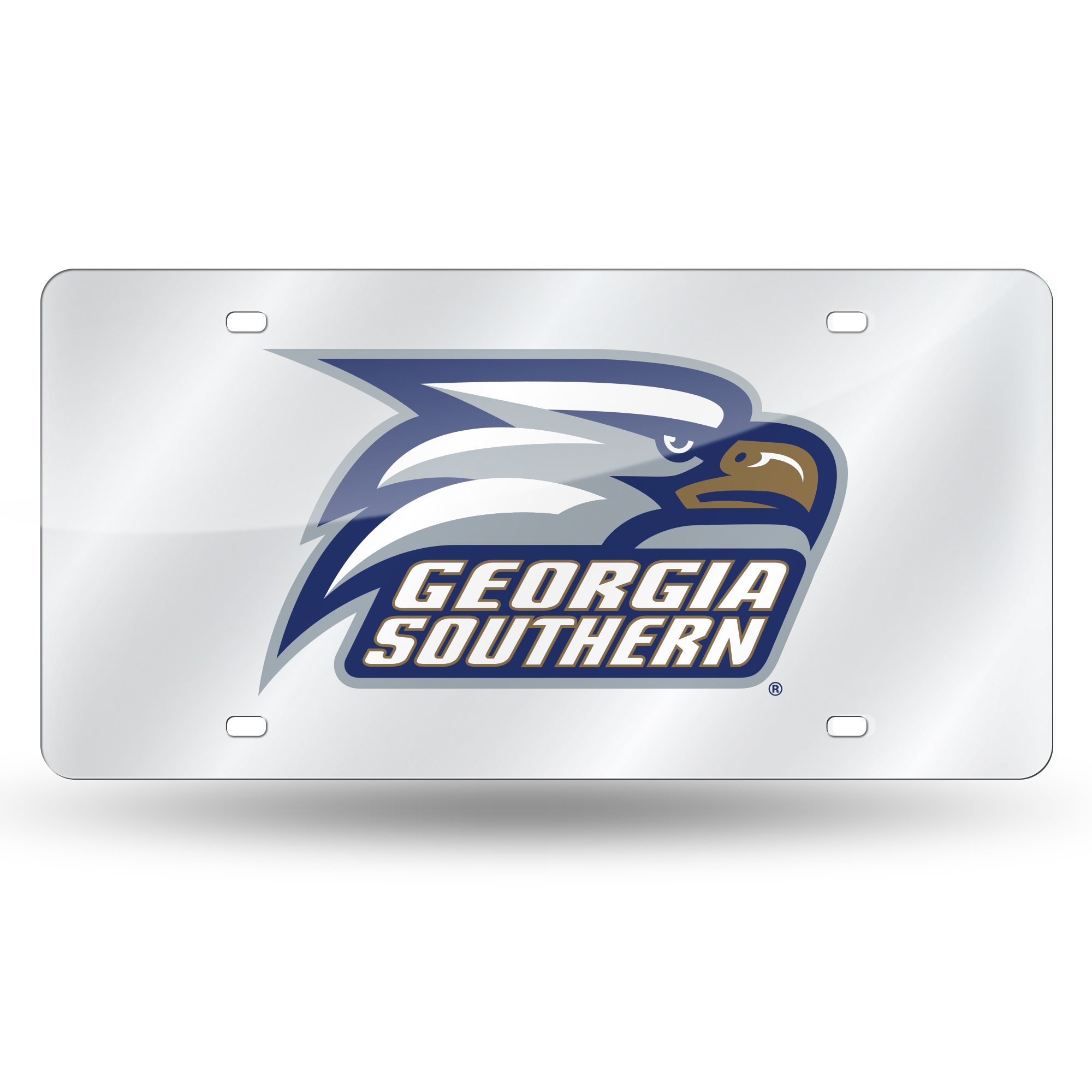 Rico Industries NCAA Laser Inlaid Metal License Plate Tag, Georgia Southern Eagles