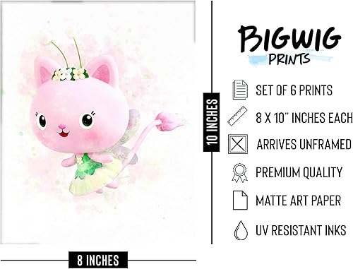 Miniatura 5 de BigWigPrints - Arte de pared de casa de muñecas Gabby, póster de casa de muñecas Gabby, impresiones de casa de muñecas Gabby, decoración de pared de