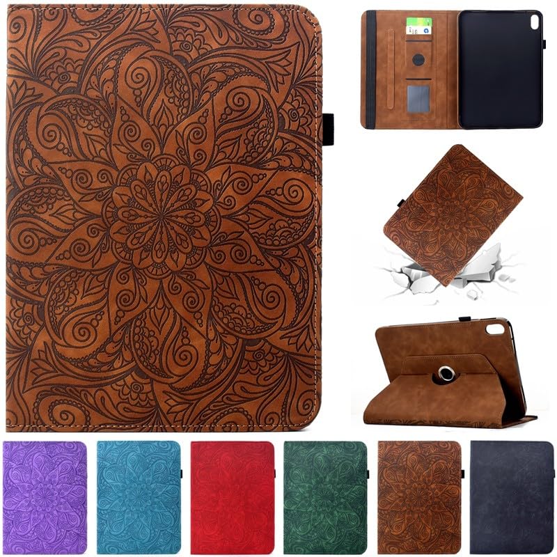 Étui iPad 8ème génération 10.2 2020 rouge housse rotative en cuir - 2