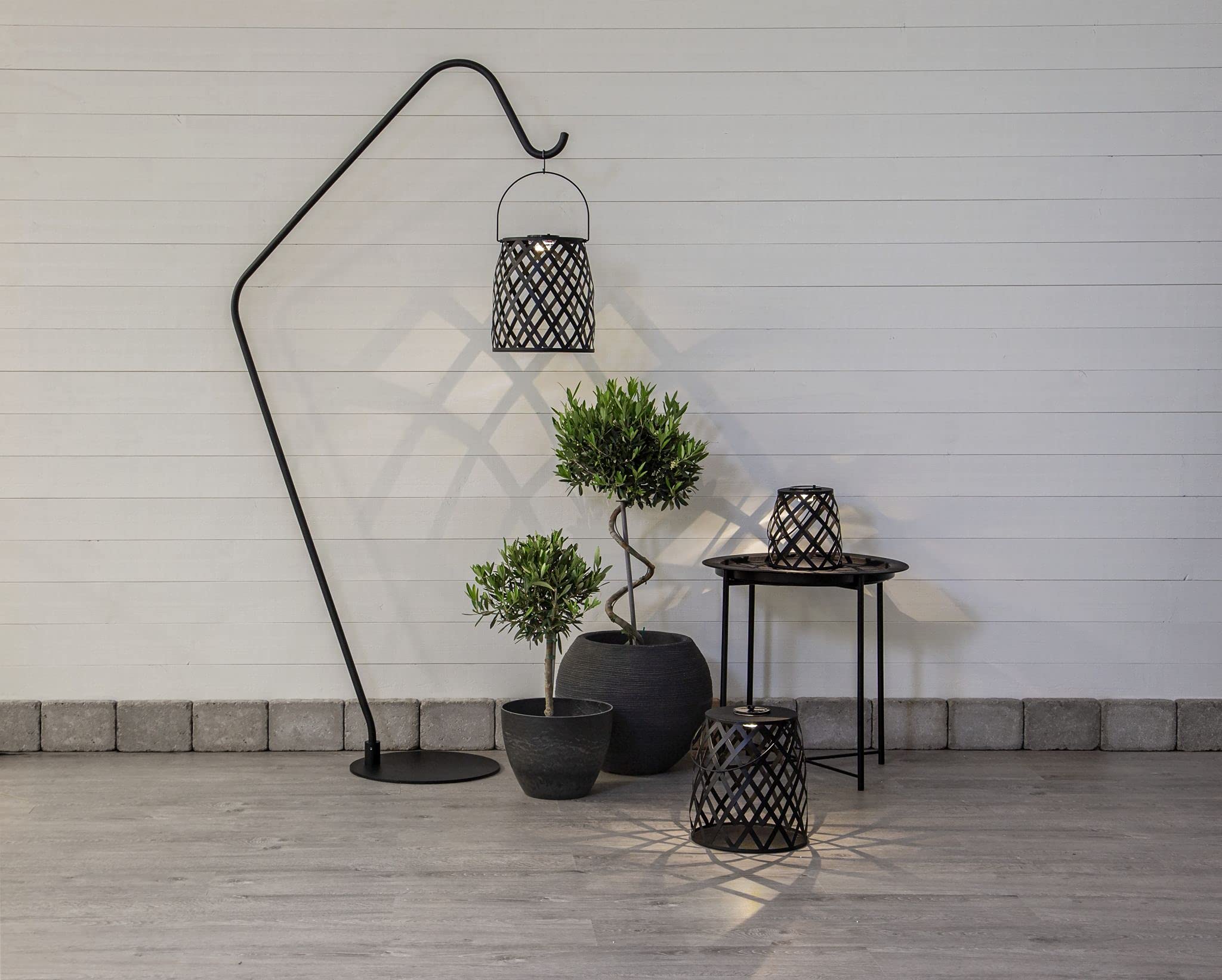 Star Pied de lampe Mark, noir, métal,