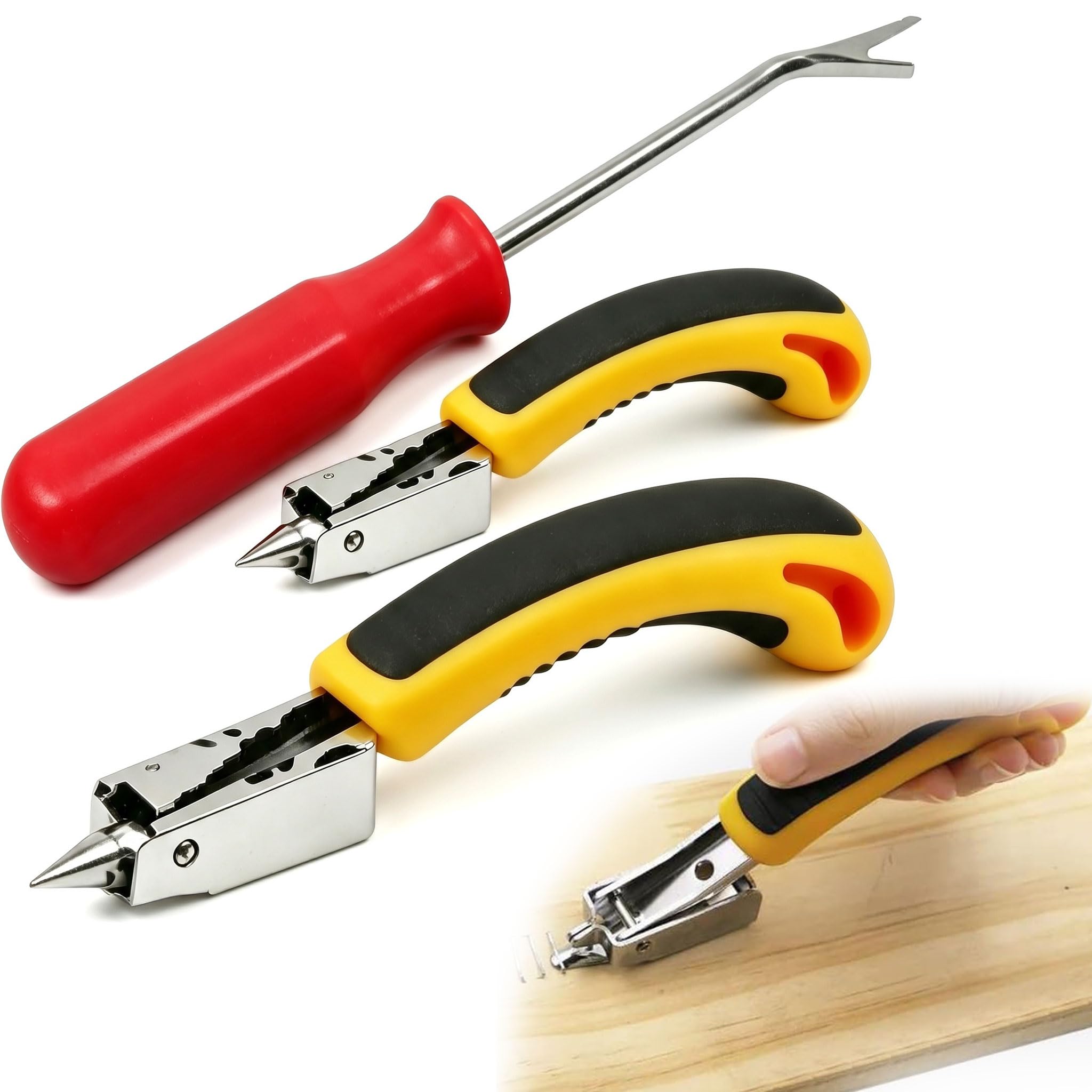3Pcs Staple Removers Heavy Duty Staple Puller Tool Upholstery