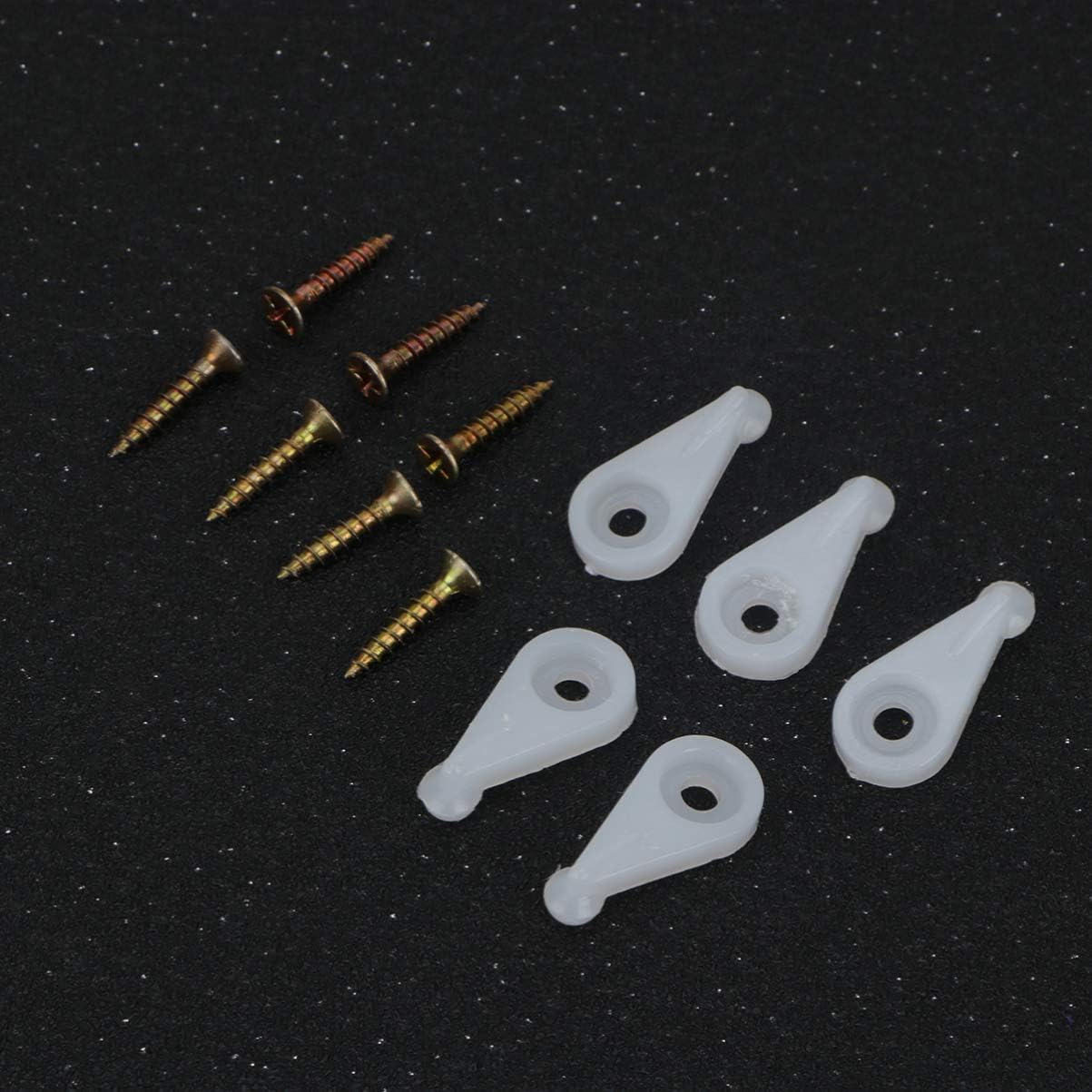 20pcs Glass Retainer Clips Kit, Cabinet Glass Clips with Fixing Screws for Door Wardrobe Closet Handle Knob Hinge Clamp, 2 x 1.1 x 0.7cm ()