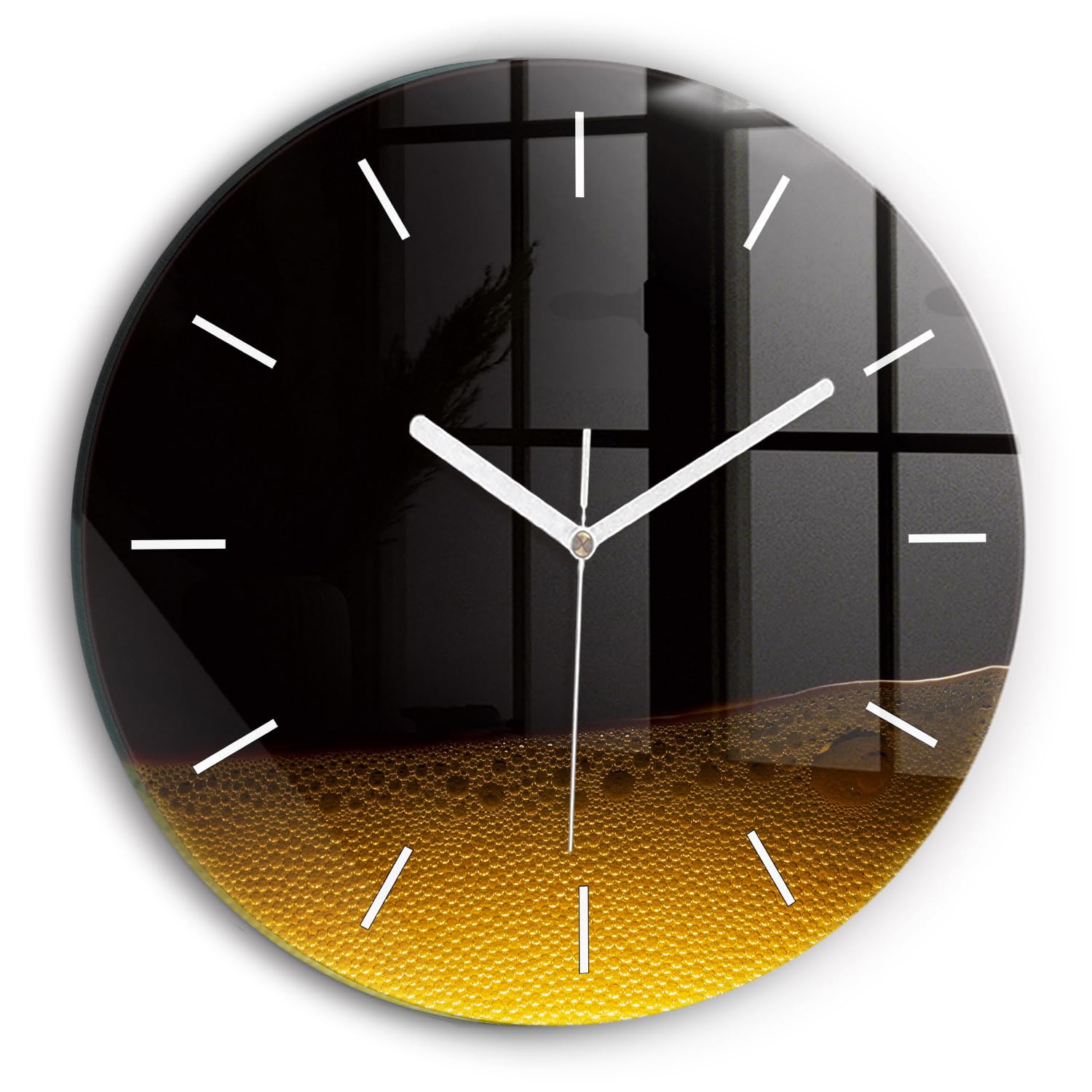 Horloge en Verre Moderne 30 cm Wallfluent Horlogerie Silencieuse Couleurs Vives